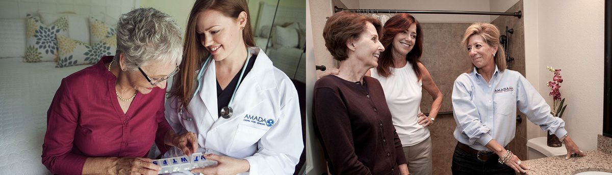 Caregiver with a senior