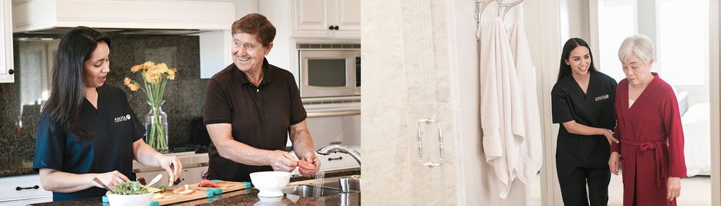 Caregiver with a senior