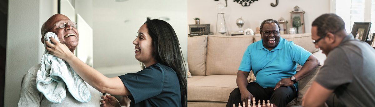 Caregiver with a senior